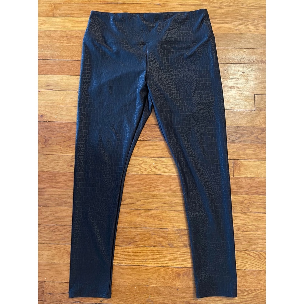 Faux snake skin leggings